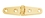 Whitecap S-0604B  Polished Brass Strap Hinge, 4" (pr), Price/PR