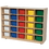 Wood Designs WD16003 25 Tray Storage with Assorted Trays , 38.00"H x 48.00"W x 15.00"D