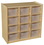 Wood Designs WD16121 (12) Cubby Storage with Translucent Trays , 30.00"H x 30.00"W x 15.00"D