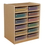 Wood Designs WD17261 (12) 3" Letter Tray Storage Unit w/Translucent Trays