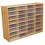 Wood Designs WD17481 (32) 3" Letter Tray Storage Unit w/Translucent Trays