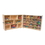 Wood Designs WD23601 Tray &Shelf Fold Storage with (25) Translucent Trays , 38.00"H x 96.00"W x 15.00"D
