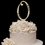 Elegance by Carbonneau 0-Flower-Gold French Flower ~ Swarovski Crystal Wedding Cake Topper ~ Gold Number 0
