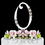 Elegance by Carbonneau 0-Flower-Silver French Flower ~ Swarovski Crystal Wedding Cake Topper ~ Silver Number 0