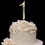 Elegance by Carbonneau 1-Flower-Gold French Flower ~ Swarovski Crystal Wedding Cake Topper ~ Gold Number 1