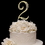 Elegance by Carbonneau 2-Flower-Gold French Flower ~ Swarovski Crystal Wedding Cake Topper ~ Gold Number 2