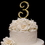 Elegance by Carbonneau 3-Flower-Gold French Flower ~ Swarovski Crystal Wedding Cake Topper ~ Gold Number 3