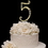 Elegance by Carbonneau 5-Flower-Gold French Flower ~ Swarovski Crystal Wedding Cake Topper ~ Gold Number 5