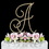 Elegance by Carbonneau A-Renaissance-Gold Renaissance ~ Swarovski Crystal Wedding Cake Topper ~ Gold Letter A