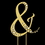 Elegance by Carbonneau Ampersand-Sparkle-Gold Sparkle ~ Swarovski Crystal Wedding Cake Topper ~ Gold Ampersand &