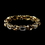 Elegance by Carbonneau B-10416-Gold Beautiful Gold Stretch Bracelet with Light Brown Crystals 10416