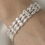 Elegance by Carbonneau B-10458-Silver Silver Clear Bridal Bracelet B 10458