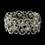Elegance by Carbonneau B-10519-S-Clear Victorian Floral Ambiance Cuff Bracelet 10519