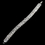 Elegance by Carbonneau B-1107-Silver-Clear Silver Rhinestone Saturation Bracelet 1107