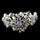 Elegance by Carbonneau B-1163-S-FW Silver Freshwater Pearl & Rhinestone Floral Bracelet 1163