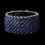 Elegance by Carbonneau b-1330-navy Navy Blue Stretch Bracelet 1330