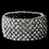 Elegance by Carbonneau B-1330-S-CL Silver Clear Rhinestone Stretch Bracelet