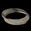 Elegance by Carbonneau B-1423-RD-CL Rhodium Clear Rhinestone 5 Row Stretch Coil Bracelet 1423