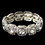 Elegance by Carbonneau B-291-RD-CL Rhodium Clear Rhinestone Stretch Bracelet 291