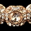 Elegance by Carbonneau B-291-RG-CL Rose Gold Clear Rhinestone Stretch Bracelet