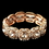 Elegance by Carbonneau B-291-RG-CL Rose Gold Clear Rhinestone Stretch Bracelet