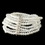 Elegance by Carbonneau B-4983-S-WH Silver Multi 7 Strand White Pearl & Light AB Swarovski Crystal Stretch Bracelet 4983