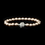 Elegance by Carbonneau B-720-S-Lt-Brown Light Brown Glass Pearl Pave Ball Bridal Bracelet 720