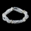 Elegance by Carbonneau B-7253-Clear Clear Double Row Crystal & Rhinestone Bands Bracelet 7253