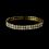 Elegance by Carbonneau B-8012-Gold Alluring Gold 2 Row Clear Rhinestone Stretch Bracelet 8012