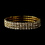Elegance by Carbonneau B-80591-Gold-Clear Gold Stretch 3 Line Bracelet 80591