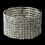 Elegance by Carbonneau B-80693-S-Clear Silver Clear Rhinestone Stretch Bracelet 80693