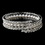 Elegance by Carbonneau B-81094 Stunning Silver Rhinestone & Ivory Pearl Coil Bracelet 81094