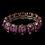 Elegance by Carbonneau Copper Fuchsia & AB Rhinestone Stretch Bracelet 8181