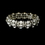 Elegance by Carbonneau B-8181-Silver-Clear Silver Clear Bangle Bracelet B 8181