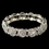 Elegance by Carbonneau B-82020-RD-CL Rhodium Clear Pave Circle Rhinestone Stretch Bracelet 82020