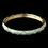 Elegance by Carbonneau B-82063-G-Aqua Gold Aqua Enamel Swirl & Rhinestone Bangle Bracelet 82063