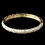 Elegance by Carbonneau B-82063-G-WH Gold White Enamel Swirl & Rhinestone Bangle Bracelet 82063