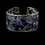 Elegance by Carbonneau B-8246-Silver-blue Silver and Blue Bridal Bracelet B 8246
