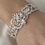 Elegance by Carbonneau B-8307 Silver Clear Vintage Cuff Bracelet B 8307