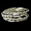 Elegance by Carbonneau B-8348-Silver-Pearl Lovely Silver Pearl Bangle Bracelet B 8348