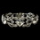Elegance by Carbonneau B-8388-Silver-Clear Classy Antique Silver Clear Cuff Bracelet 8388