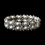 Elegance by Carbonneau b-8481-silver-clear Silver Clear AB Stretch Bracelet 8481