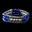 Elegance by Carbonneau B-8503-Blue-AB Festive Blue Aurora Borealis Crystal Bracelet 8503