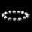 Elegance by Carbonneau B-8505-Hematite Silver Spheres and Hematite Crystal Bracelet 8505