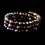 Elegance by Carbonneau B-8520-Amethyst Amethyst Aurora Borealis Crystals & Pink Pearls Wrap Bracelet 8520
