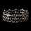 Elegance by Carbonneau B-8557 Vintage Silver Clear Stretch Bracelet 8557