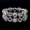 Elegance by Carbonneau B-8658-S-AB Silver AB & Clear Crystal Stretch Bracelet 8658