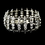 Elegance by Carbonneau B-8690-S-Clear Antique Silver Clear Crystal Bridal Stretch Cuff Bracelet 8690