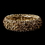 Elegance by Carbonneau B-8703-Gold-Topaz Sparkling Gold Topaz Crystal Stretch Bracelet 8703
