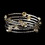 Elegance by Carbonneau B-8808-Gold-Clear Gold Clear Coil Fashion Bracelet 8808